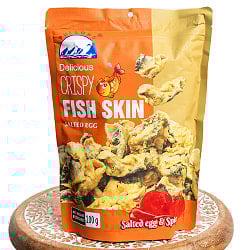 【PHI LONG】ベトナムのカリカリ 魚の皮チップス たっぷり100g ソルトエッグ＆スパイシーの商品写真