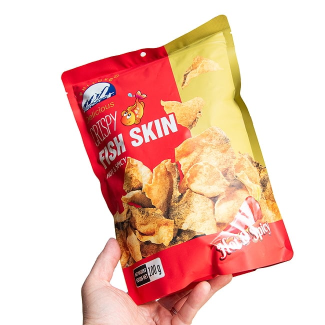 【PHI LONG】ベトナムのカリカリ 魚の皮チップス たっぷり100g ホット＆スパイシー 4 - 結構でかいです