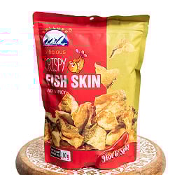 【PHI LONG】ベトナムのカリカリ 魚の皮チップス たっぷり100g ホット＆スパイシー