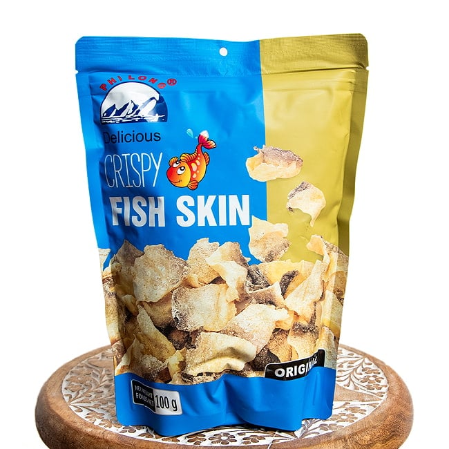 【PHI LONG】ベトナムのカリカリ 魚の皮チップス たっぷり100g オリジナルの写真ベトナム,お菓子,スナック,おつまみ,ビール
