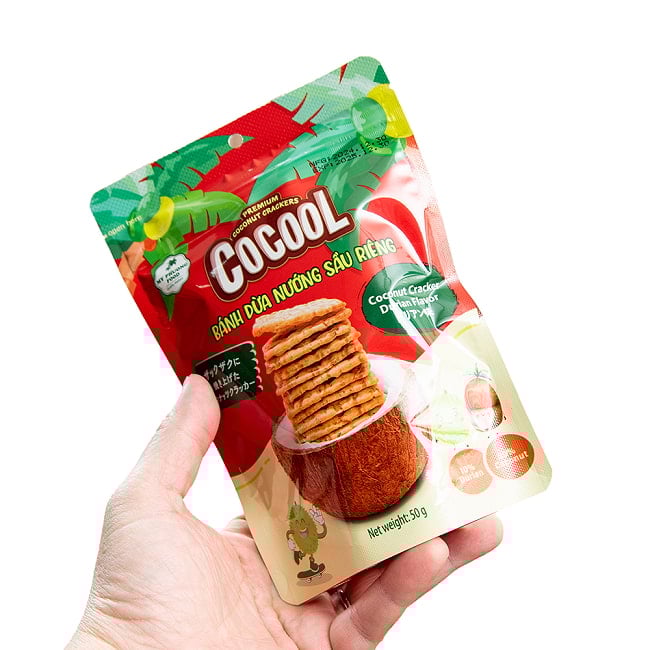 ローストココナッツクラッカー ドリアンフレーバー 50g【COCOOL】 4 - 写真