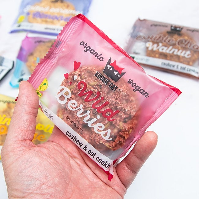 オーガニック＆ビーガンクッキー  ダブルチョコ＆ウォールナッツ<br>【クッキーキャット】  3 - このくらいのサイズ感になります
