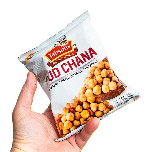 グッド チャナ 自然な甘み ひよこ豆のインドスナック Gud Chana 150g 4 - 手頃なサイズです
