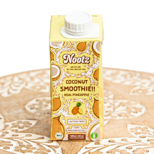 ランキング 19位:オーガニック＆ビーガン スムージー クリーミーココナッツ〔Nootz〕180ml - パイナップル