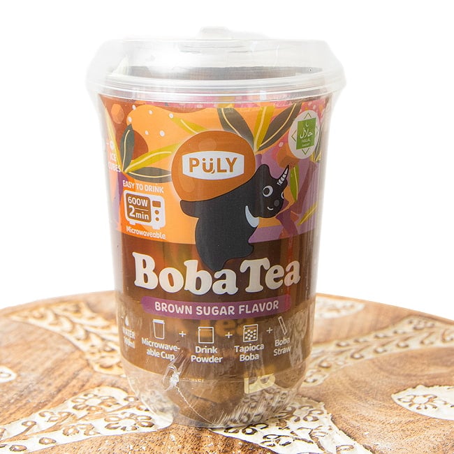 タピオカドリンク 黒糖 (BobaTea) 【プーリー】の写真タピオカ,台湾,台湾スイーツ,ミルクティー,簡単,ハラル
