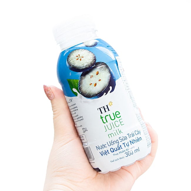 ブルーベリー ジュース ミルク 300ml - TH true 3 - このくらいのサイズ感です。