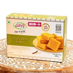インドのお菓子 ココナッツバルフィ 200g - ココナッツのインド伝統菓子