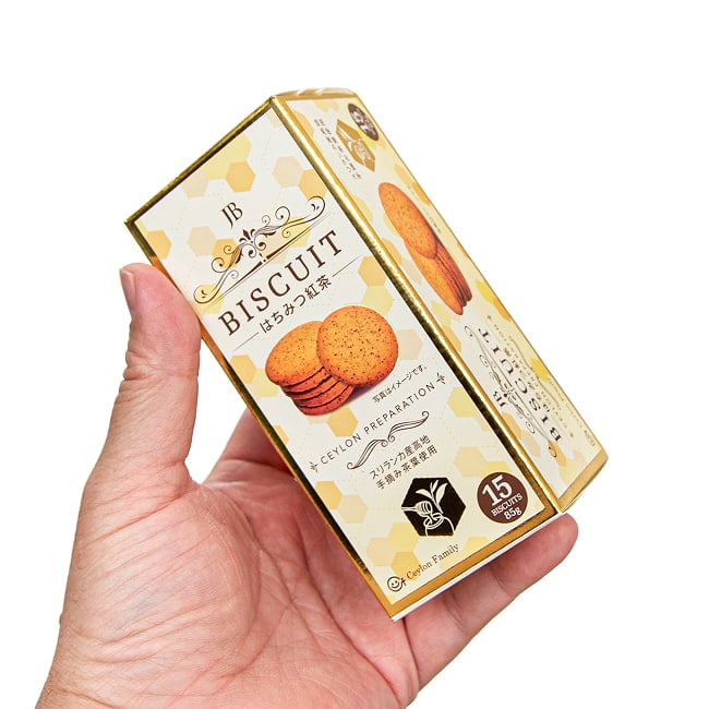 スリランカ はちみつ紅茶ビスケット 85g - CEYLON FAMILY 3 - このくらいのサイズ感です。