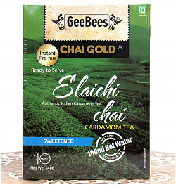 お湯を注ぐだけでインドのカルダモンチャイ！　ELAICHI CHAI 10袋入り[GeeBees]の商品写真