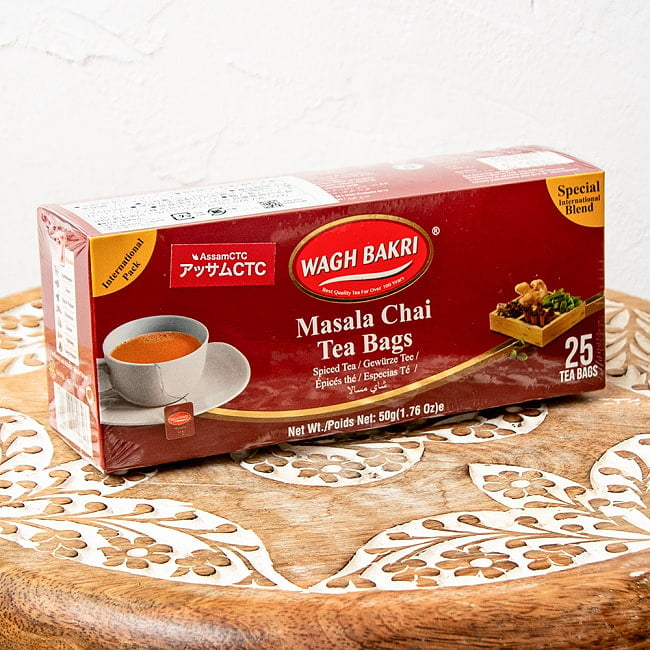 【WAGH BAKRI】マサラチャイ ティーバッグ Masala Chai Tea Bags 2 - 裏面