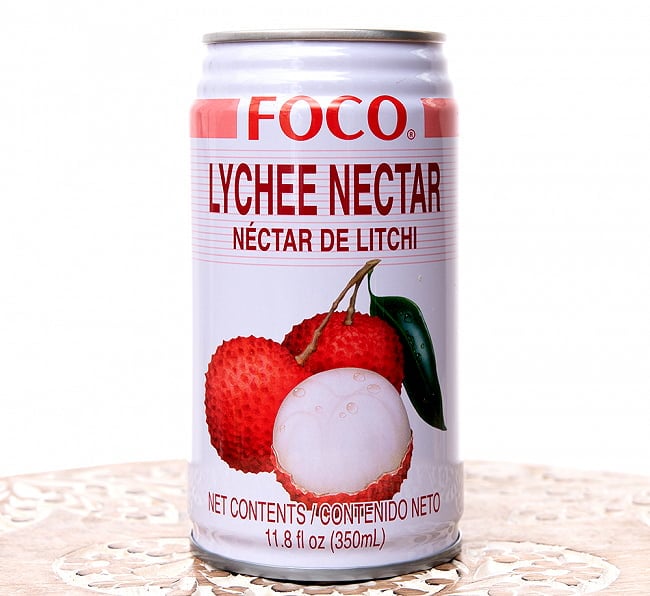 FOCO ライチジュース 350ml缶の写真1枚目です。ココナッツジュースですタイ,ジュース,FOCO,ライチ