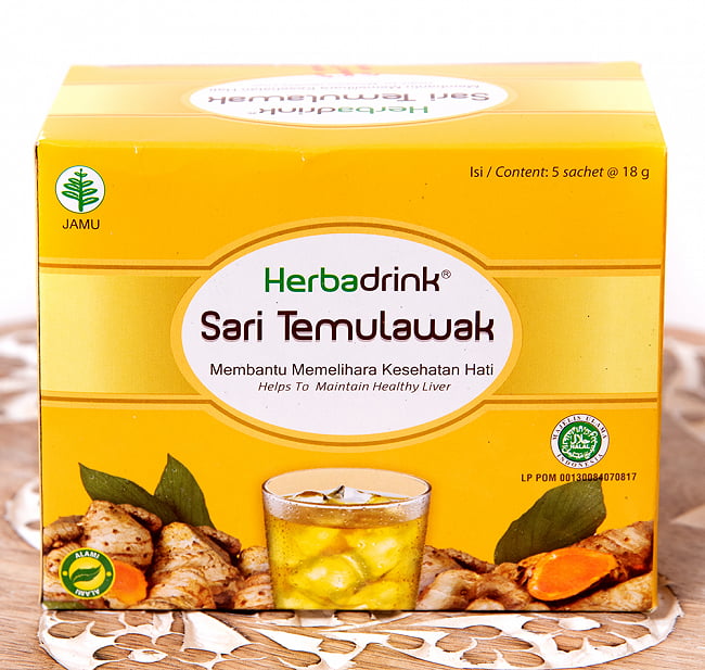 Seri Temulawak - サリ・トゥムラワック - ジャワ島ウコンドリンクの写真1枚目です。正面から撮影しましたインドネシア,伝統レシピ,ハーバルドリンク,健康飲料,ジャムゥ,アーユルヴェーダ