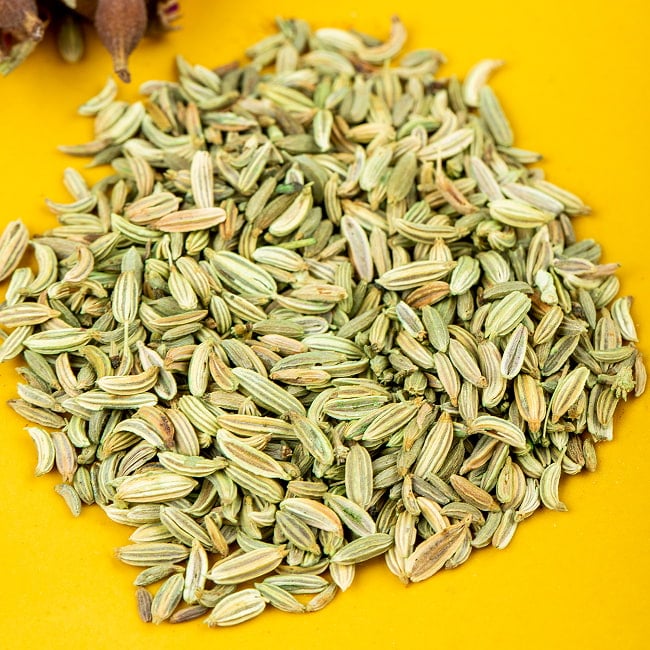 フェンネルシード 100g - Fennel Seedの写真スパイス, ハーブ, 香辛料, エスニック料理, アジア食材, カレー, 本格スパイス, スパイス料理,, スパイス初心者, 世界のスパイス,  香り豊か, 手作りカレー, インドカレー、パキスタンカレー