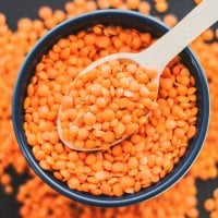 皮なしレンズ豆(半割) 200g - Masoor Red Dal(ID-SPC-1125)