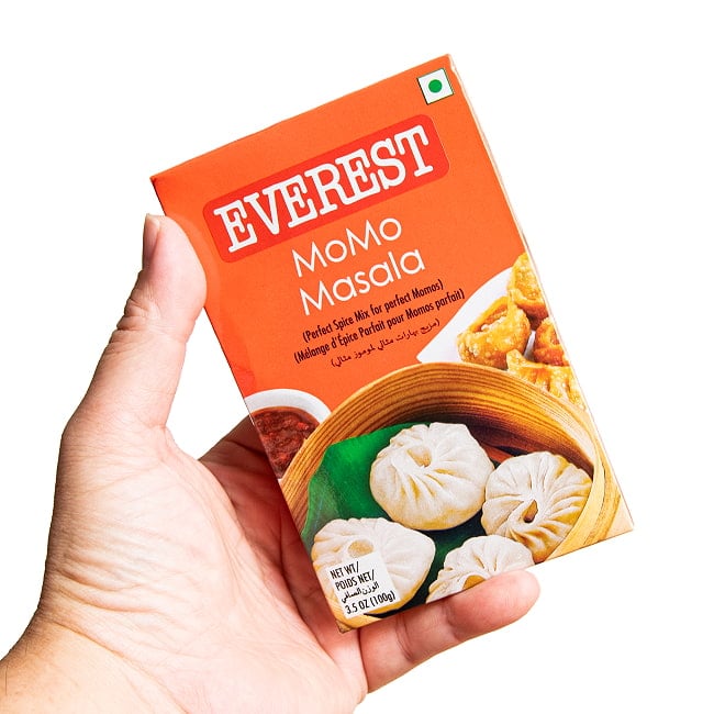 モモ マサラ スパイスミックス 100g【Everest】 3 - これくらいのサイズ感になります。
