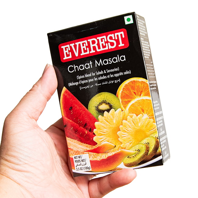 チャートマサラ スパイスミックス 100g【Everest】 3 - これくらいのサイズ感になります。