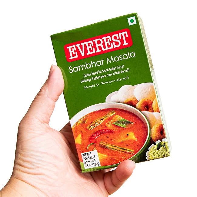 サンバルマサラ スパイスミックス 100g【Everest】 3 - これくらいのサイズ感になります。