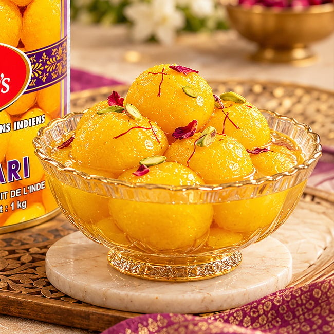 【ハルディラム】ケサール ラスバリ（ラスバリ）1kg - Haldiram’s Kesar Rasbhari 2 - イメージ写真