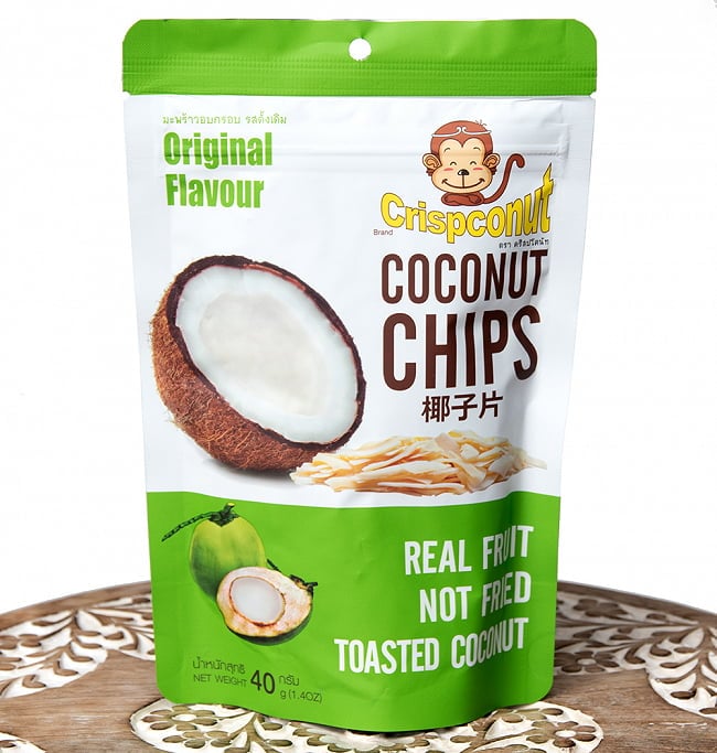 ココナッツチップス  - COCONUTS CHIPS 40gの写真1枚目です。全体写真ですココナッツ,スナック,タイ スナック,タイ食品