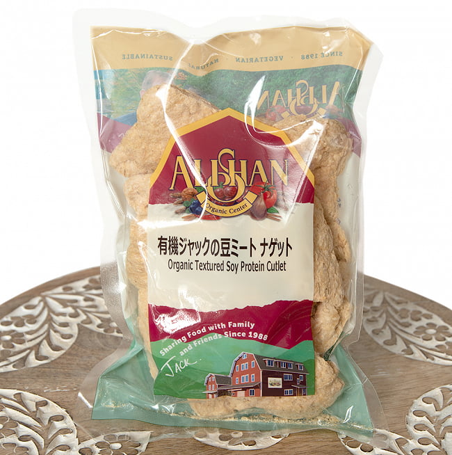 【オーガニック】ジャックの豆ミート ナゲット（有機大豆蛋白質） - Organic Textured Soy Protein Cutlet【80g】の写真1枚目です。パッケージ写真ですジャックの豆ミート,ベジ,有機大豆蛋白質,大豆ミート,オーガニック