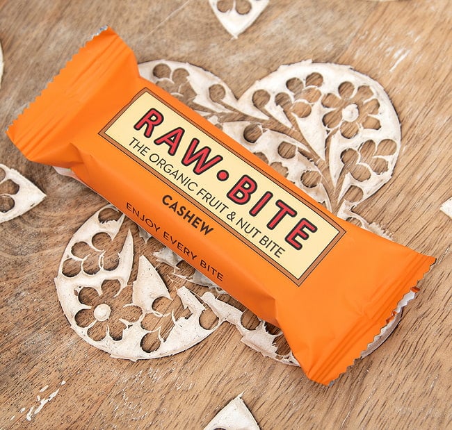 有機フルーツ バー - RAW BITE 50g -CASHEW - カシューの写真フルーツバー,ALISHAN,オーガニック,有機食品