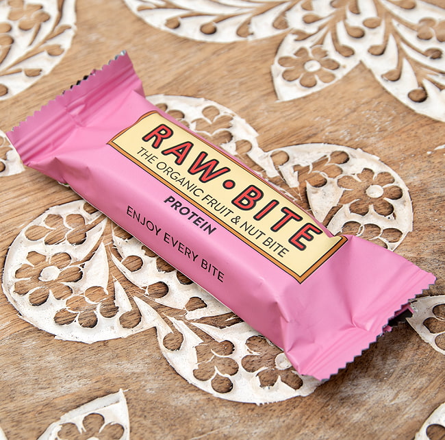 有機フルーツ バー - RAW BITE 50g - PROTEIN - プロテインの写真1枚目です。パッケージ写真ですフルーツバー,ALISHAN,オーガニック,有機食品