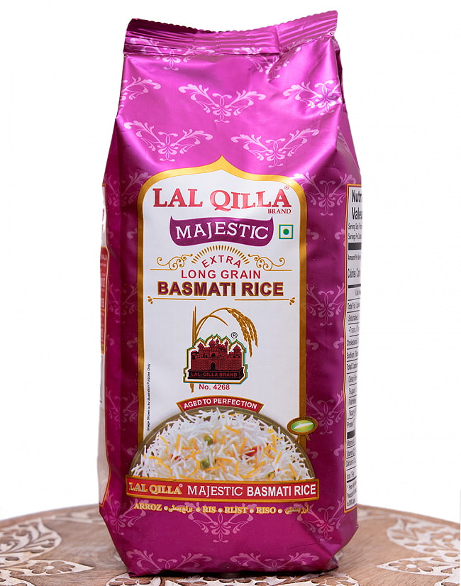 超長粒バスマティライス 高級品 1kg - Extra Long Grain Basmati Rice  【LAL QILLA】の写真1枚目です。高級バスマティライスです。この写真は、1kgのものです。LAL QILLA,インド料理,インド,パキスタン,ライス,バスマティ