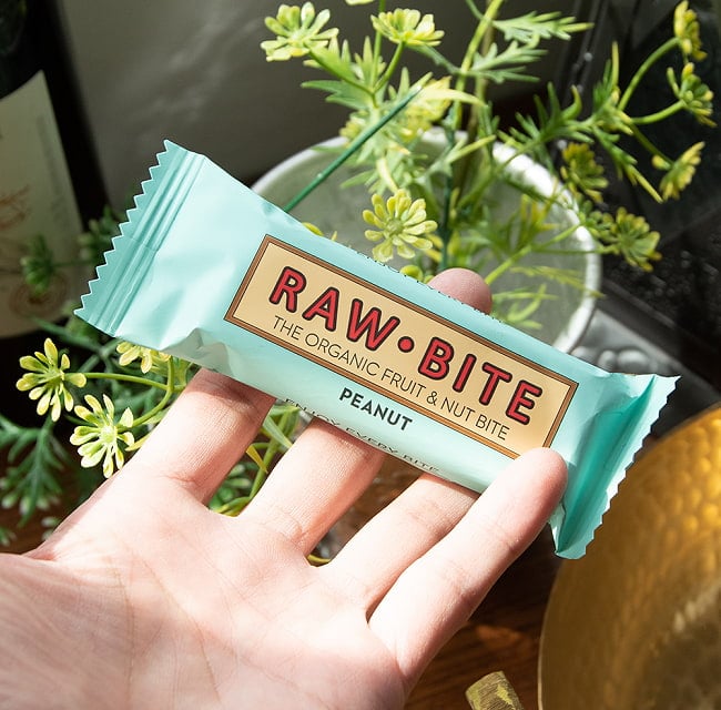 有機フルーツ バー - RAW BITE 50g -PEANUT - ピーナッツ 5 - 手に持ってみました