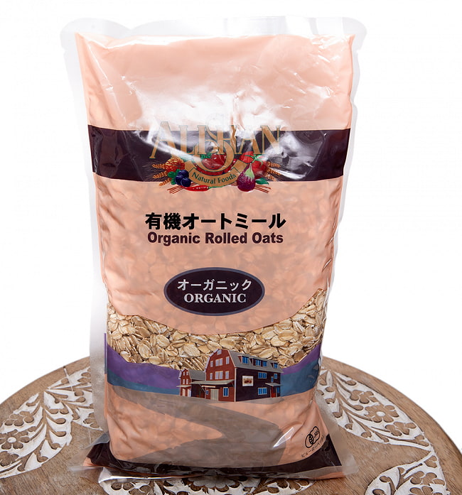 有機オートミール - Organic Rolled Oats 500g　	オーガニックの写真ALISHAN,オーガニック,有機食品,ベジタリアン,オートミール