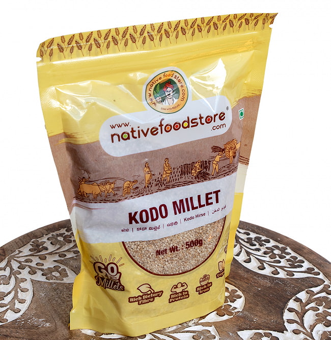 栄養価の高いインドの雑穀 コド ミレット - コドキビ - KODO MILLET 【500g】 2 - 斜めから撮影しました