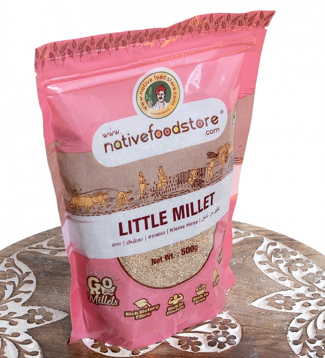 栄養価の高いインドの雑穀 リトル ミレット - 小キビ - LITTLE MILLET 【500g】 2 - 斜めから撮影しました