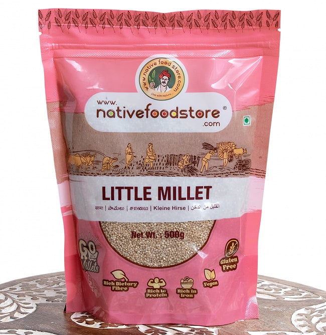 栄養価の高いインドの雑穀 リトル ミレット - 小キビ - LITTLE MILLET 【500g】の写真雑穀,ミレット,ヒエ,稗