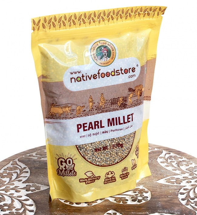 栄養価の高いインドの雑穀 パールミレット - PERL MILLET 【500g】 2 - 斜めから撮影しました