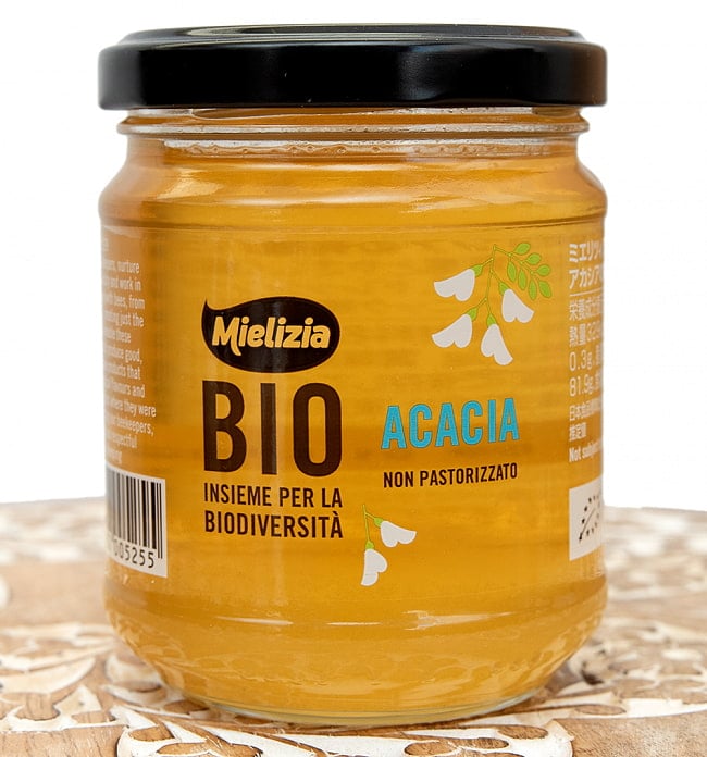 アカシアの有機ハチミツ - ACACIA - BIO - 250g【ミエリツィア Mielizia】の写真蜂蜜,ハニー、はちみつ、有機、オーガニック