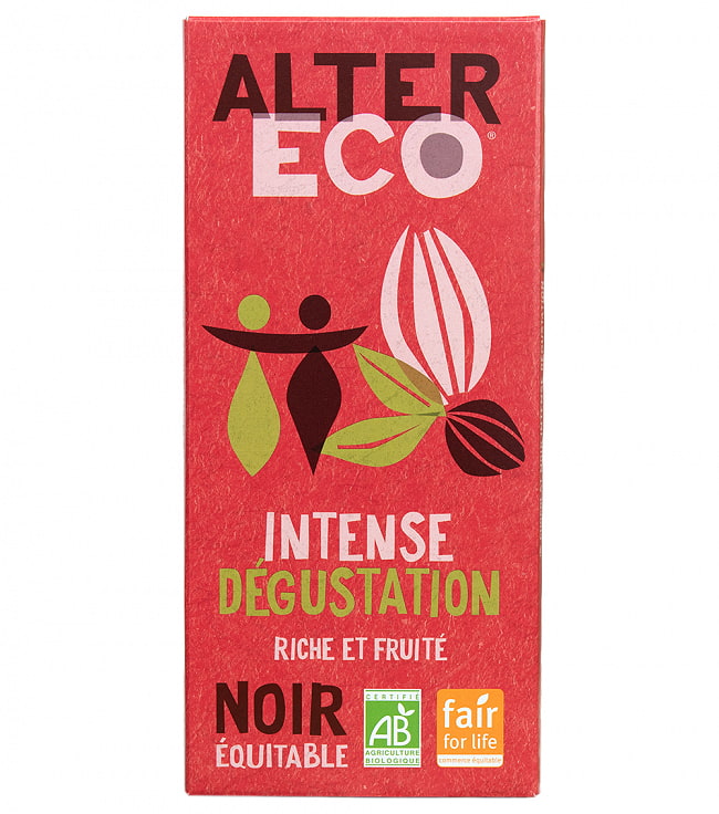 オーガニックフェアトレードチョコ ノワール アンターンス - 100g【ALTER ECO・アルテルエコ】の写真