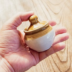アチャールポット ぽってりと小さくカワイイ!バラナシ製 中サイズ 高さ8cm程度 - サブ3
