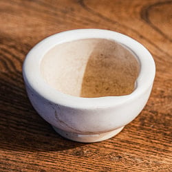 手作りのミニスパイスグラインダー バラナシ 陶器製 直径7cm 乳鉢 - サブ3