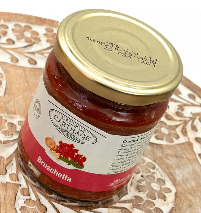 【送料無料・8個セット】ブルスケッタ 天日干しトマトのみじん切り - Bruschetta【JARDINS DE CARTHAGE】 3 - トマトの濃厚なうまみがぎっしり詰まっています。