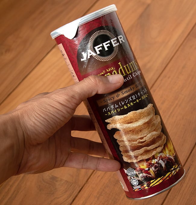 【送料無料・12個セット】パパダム(レンズ豆)チップス 〜スパイシー＆スモーキーBBQ〜 5 - 開けてみたところです。