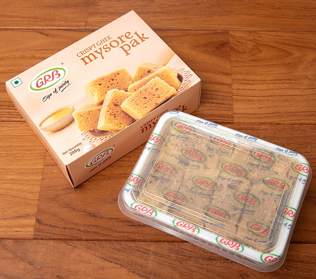 【送料無料・7個セット】インドのお菓子 クリスピーギー マイソールパック - Crispy Ghee mysorepak 200g【GRB】 5 - 中を開けてみたところです