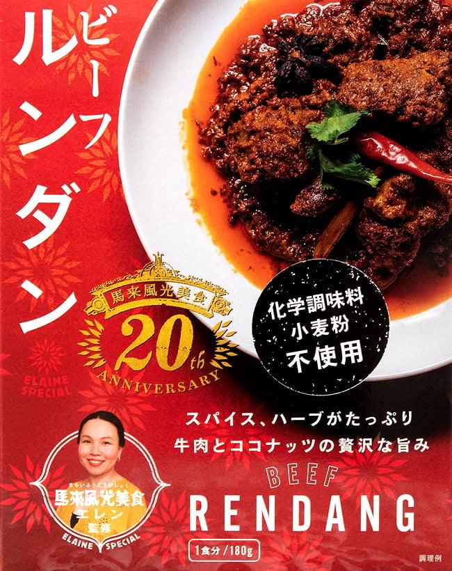 【送料無料・20個セット】ビーフ・ルンダン・カレー - BEEF RENDANG 2 - 全体写真です