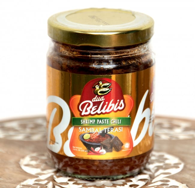 【ケース販売・12個セット】【dua Belibis】Sambal Terasi サンバルトラシ(海老入りチリソース) 2 - こちらのパッケージでのお届けとなります
