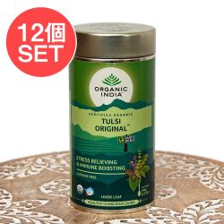 【送料無料・12個セット】トゥルシーティ　Tulsi Original 【Organic India】 缶入り茶葉100g - メイン