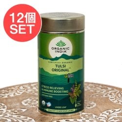 【送料無料・12個セット】トゥルシーティ　Tulsi Original 【Organic India】 缶入り茶葉100gの数割選択写真