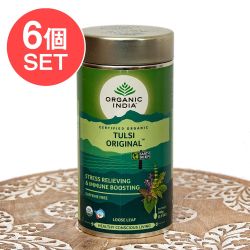 【送料無料・6個セット】トゥルシーティ　Tulsi Original 【Organic India】 缶入り茶葉100g - メイン