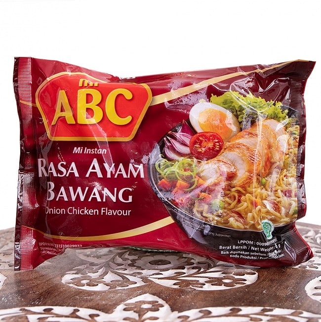【20個セット】【ABC】 RASA AYAM BAWANG - アヤムバワン味ラーメン 2 - 玉ねぎの甘味とチキンの旨味のある麺が特徴のアヤムバワン味ラーメンです