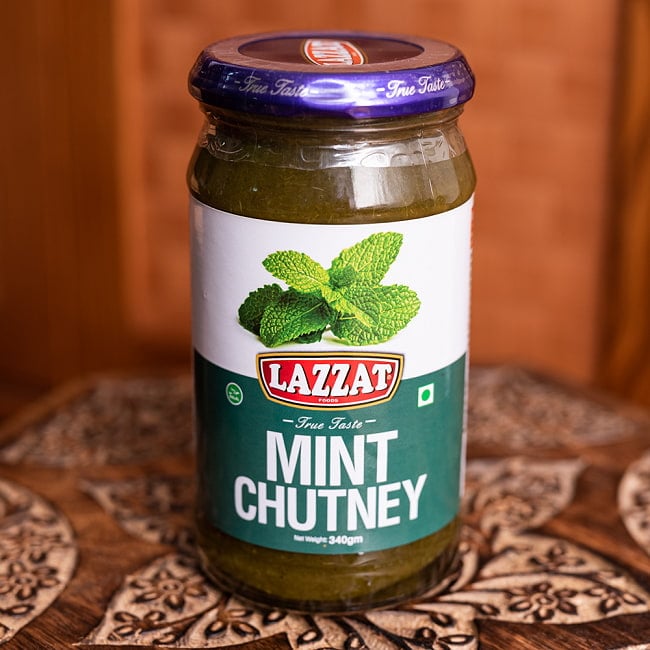 【3個セット】ミントチャツネ - Mint Chutney 430g 2 - こちらは〔Lazzat社〕になります。正面から撮影しました