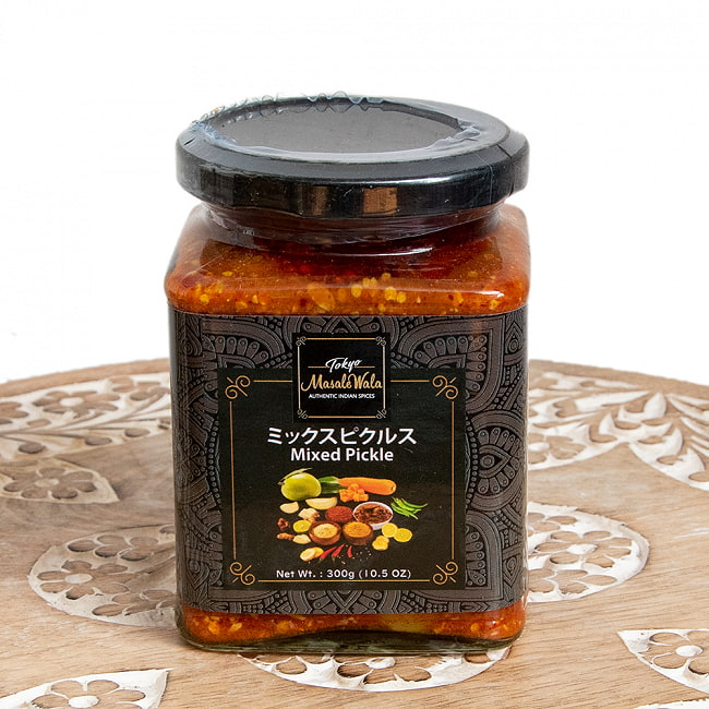 【6個セット】インドのピクルス （アチャール） - ミックスピクルス 2 - インドの食卓に欠かせないアチャールです。高級感のあるデザインです。