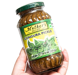 【12個セット】南インド名物！酸味ある葉野菜のアチャール アーンドラ・ゴングラアチャール - 300g【Mother's】 - サブ4