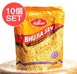 【10個セット】インドのお菓子 ひよこ豆粉で作ったヌードルスナック - ブジア セヴ - Bhujia Sev - メイン